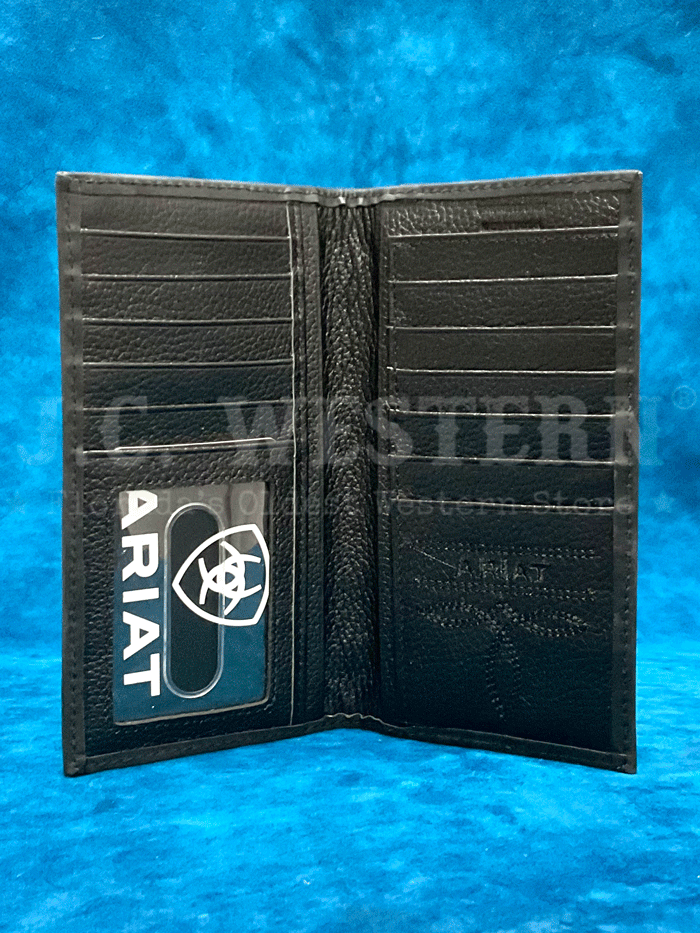 Ariat A3558801 Men's Diamond Lacing Southwestern Rodeo Wallet - Genuine Leather Bifold Wallet for Cowboy & Western Enthusiasts - Perfect for Rodeo, Ranch Work & Everyday Carry