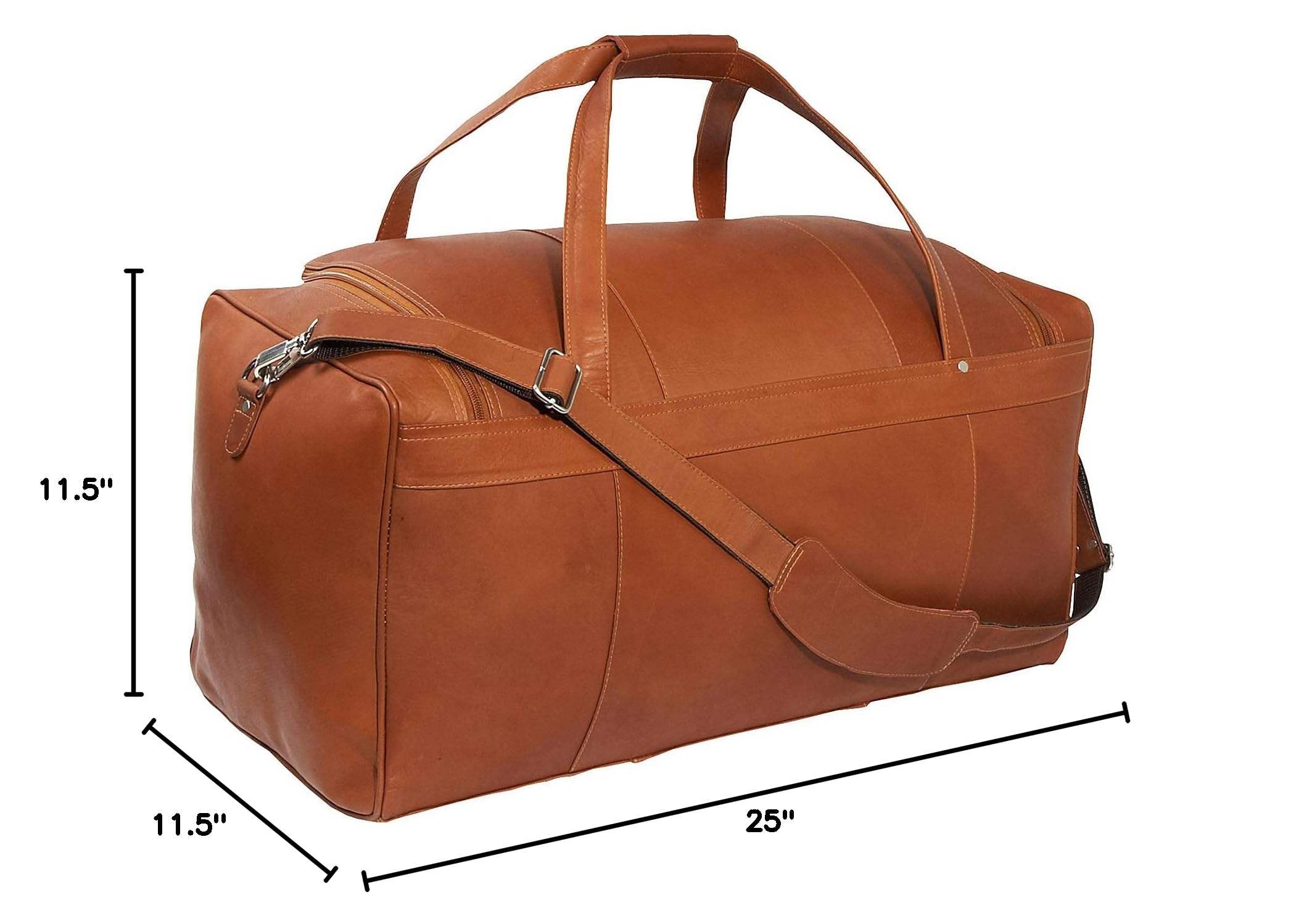 Traveler's Select Large Duffle Bag for Men & Women - Spacious Carry-On Duffel with Shoulder Strap - Perfect for Gym, Travel, Sports & Weekend Getaways (Saddle Brown, One Size)