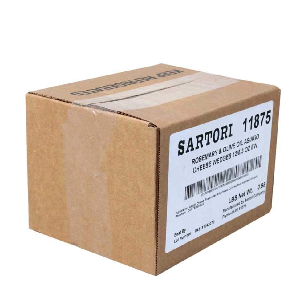 Sartori Reserve Asiago Rosemary Olive Oil Cheese - 5.3 oz (12-Pack) | Artisan Italian Cheese for Charcuterie Boards, Wine Pairing & Gourmet Cooking