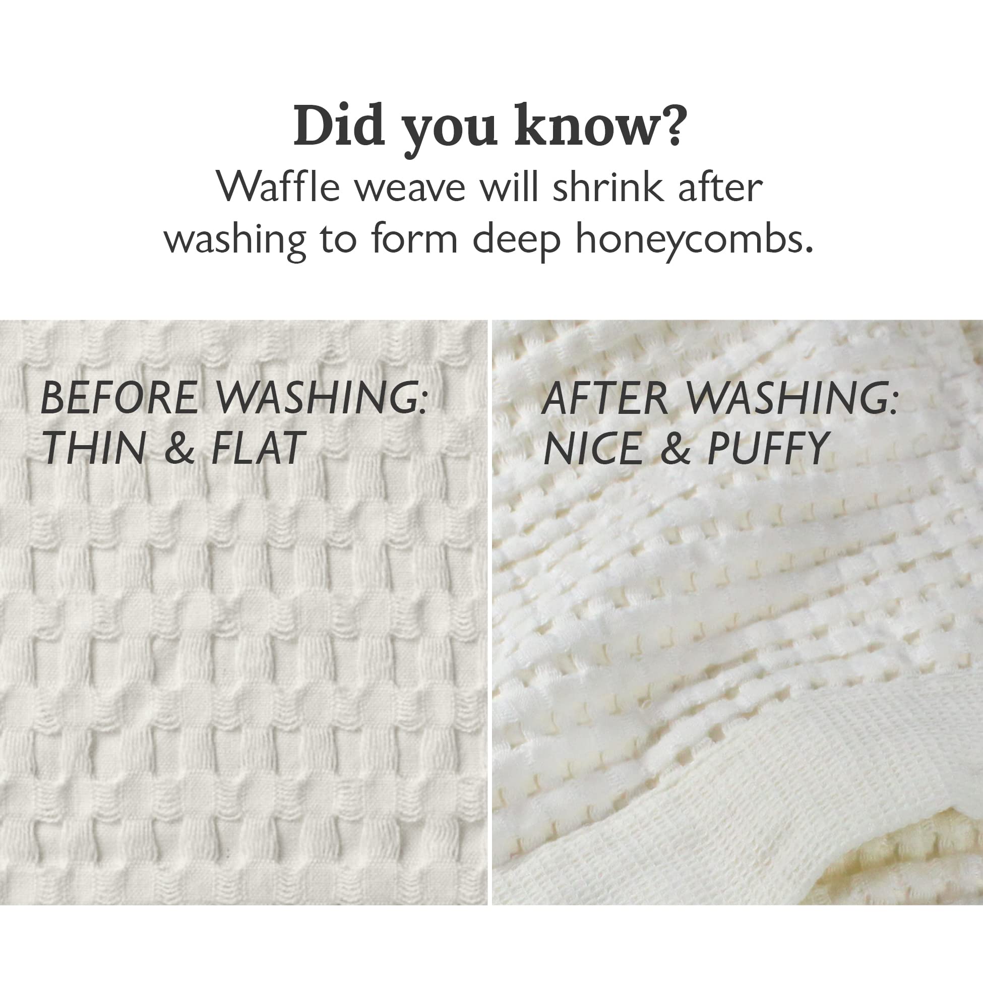 GILDEN TREE Premium Waffle Bath Sheets - 2 Pack Extra Large 40x80 Inch Quick Dry Towels | Ultra Soft & Thin Luxury Bath Towels | Modern Style Cream-Colored | Perfect for Spa, Beach & Hotel Use