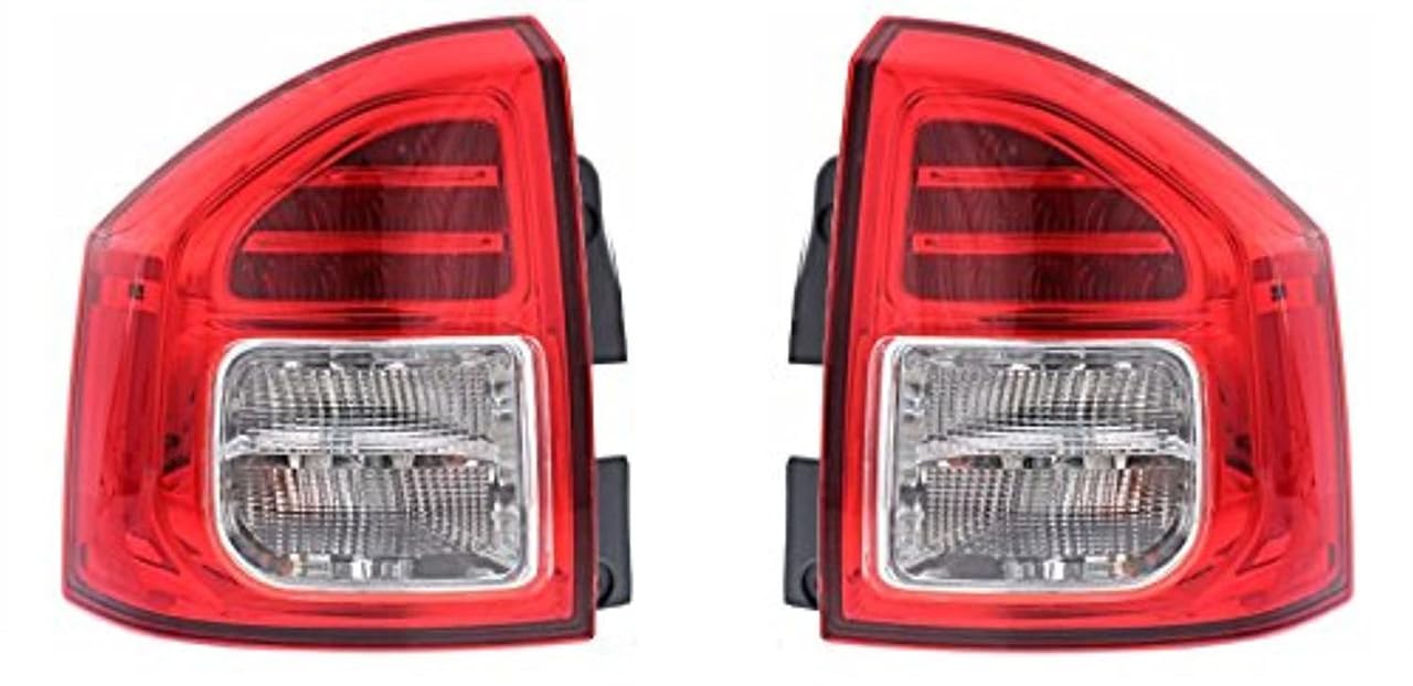 Jeep Compass Tail Light Assembly Set (2011-2013) - Left & Right Side Replacement Lamps - Perfect for Off-Roading, Night Driving & Vehicle Customization