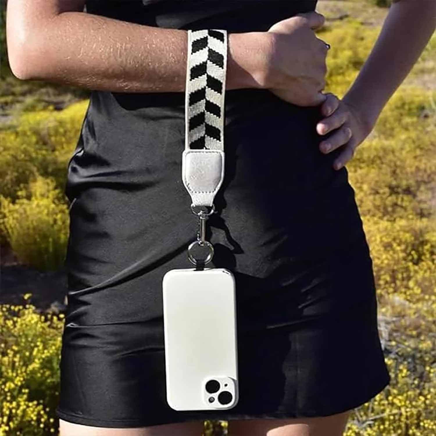 Phone Strap with Zippered Pouch & Clip - Hands-Free Crossbody Strap for Smartphones - Wallet & Essentials Holder for Travel, Shopping, and Daily Use