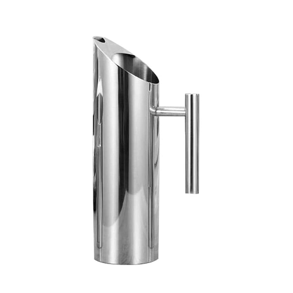 JLLidcy 2L Stainless Steel Water Pitcher with Ice Guard - Insulated Tea Kettle, Cold Beverage Jug for Juice, Iced Tea & Cocktails - Perfect for Home, KTV, Bar & Office Use (Silver)