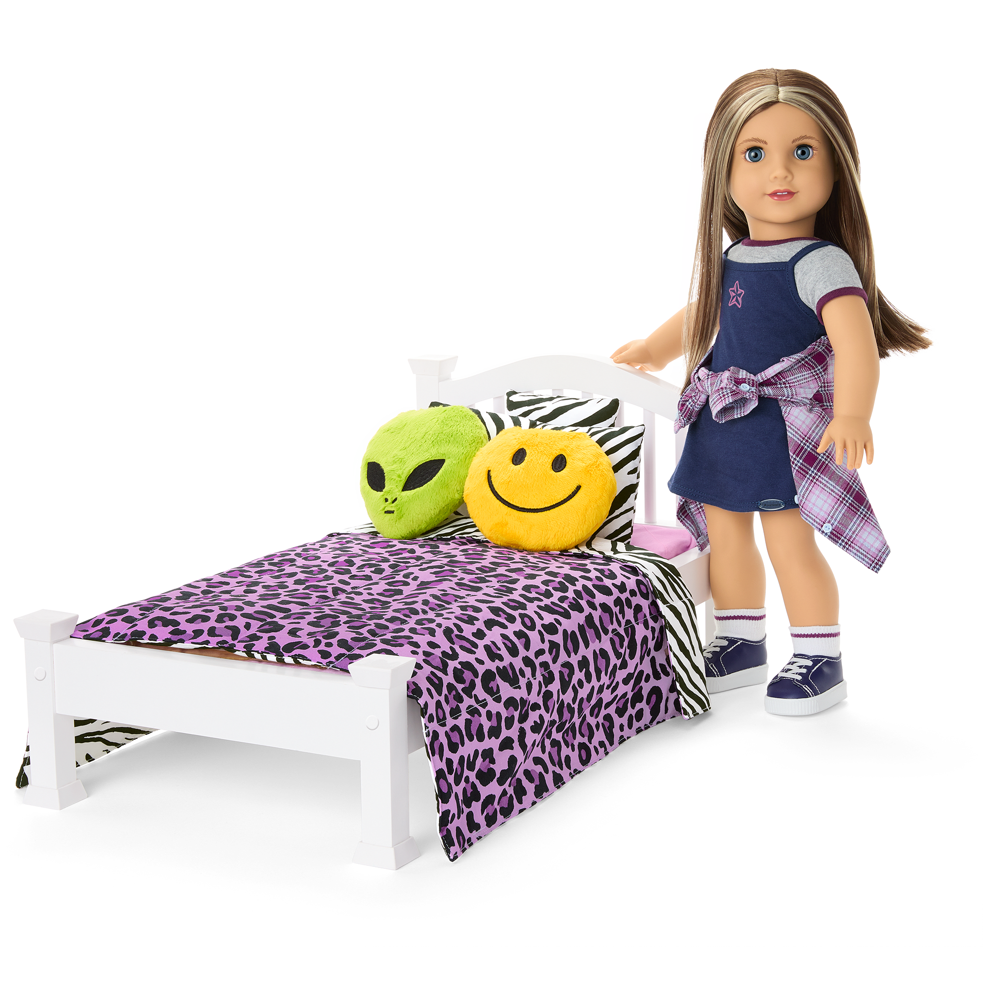 Isabel & Nicki Twin Beds Set with Trundle - Historical Character Themed Kids Bedroom Furniture for Sleepovers & Sibling Rooms