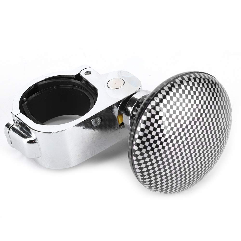 Universal Car Steering Wheel Spinner Knob - Carbon Fiber Steering Wheel Ball Grip for Easy Control & Driving Assistance | Perfect for Trucks, SUVs & Off-Road Vehicles | Ergonomic Design for Comfortable Handling