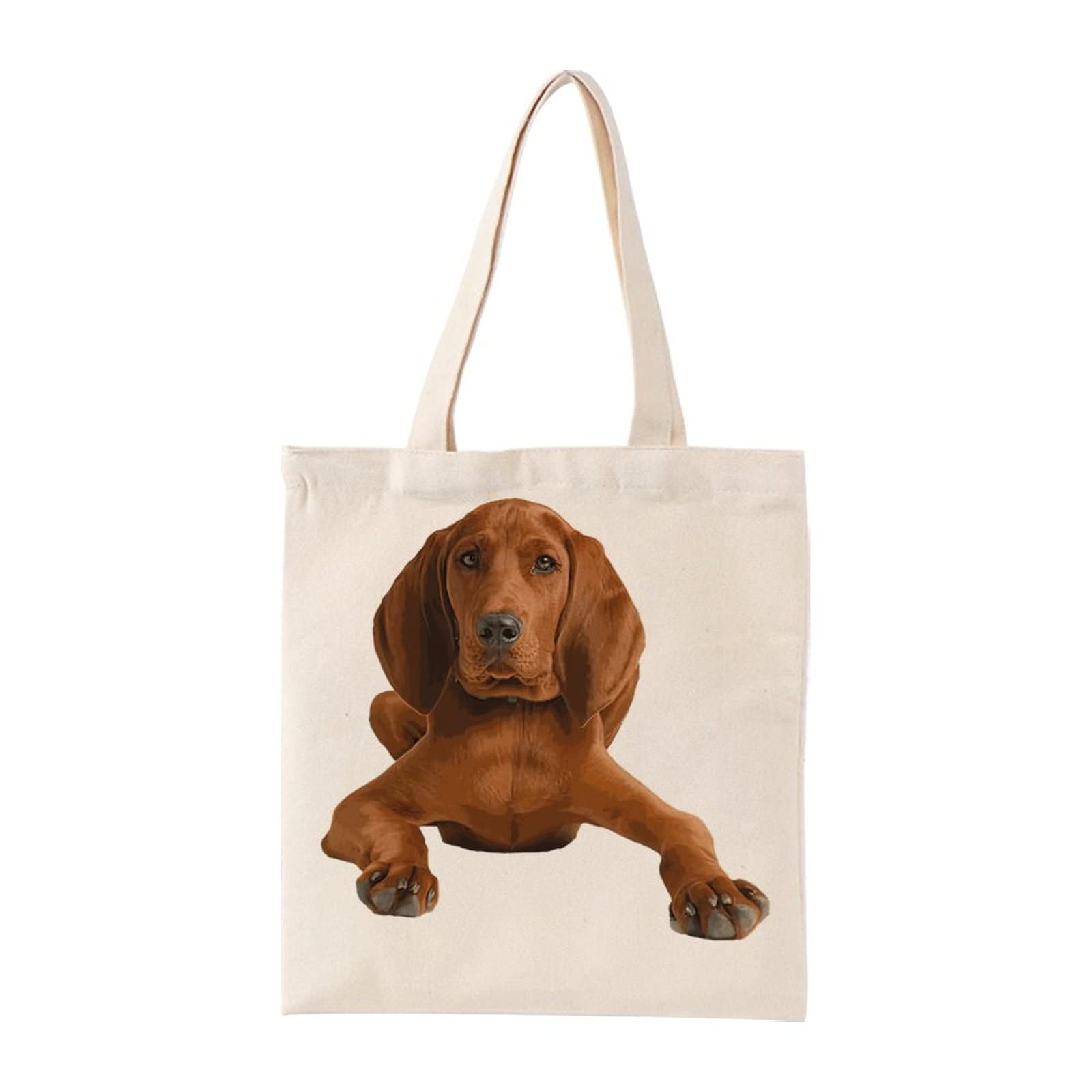Brutek Coonhound Canvas Tote Bag for Women & Girls - Cute School Backpack, Book Bag & Shopping Shoulder Bag | Perfect for School, Work, Travel & Grocery Shopping