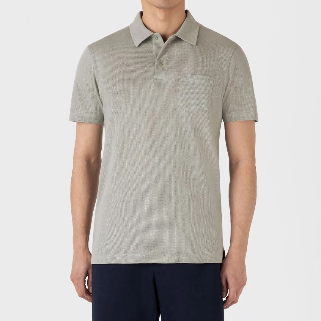 Pastel Green Riviera Polo Shirt for Men - Soft Cotton Casual Button Down Shirt with Comfort Fit | Perfect for Summer Outings, Golf, and Business Casual Wear