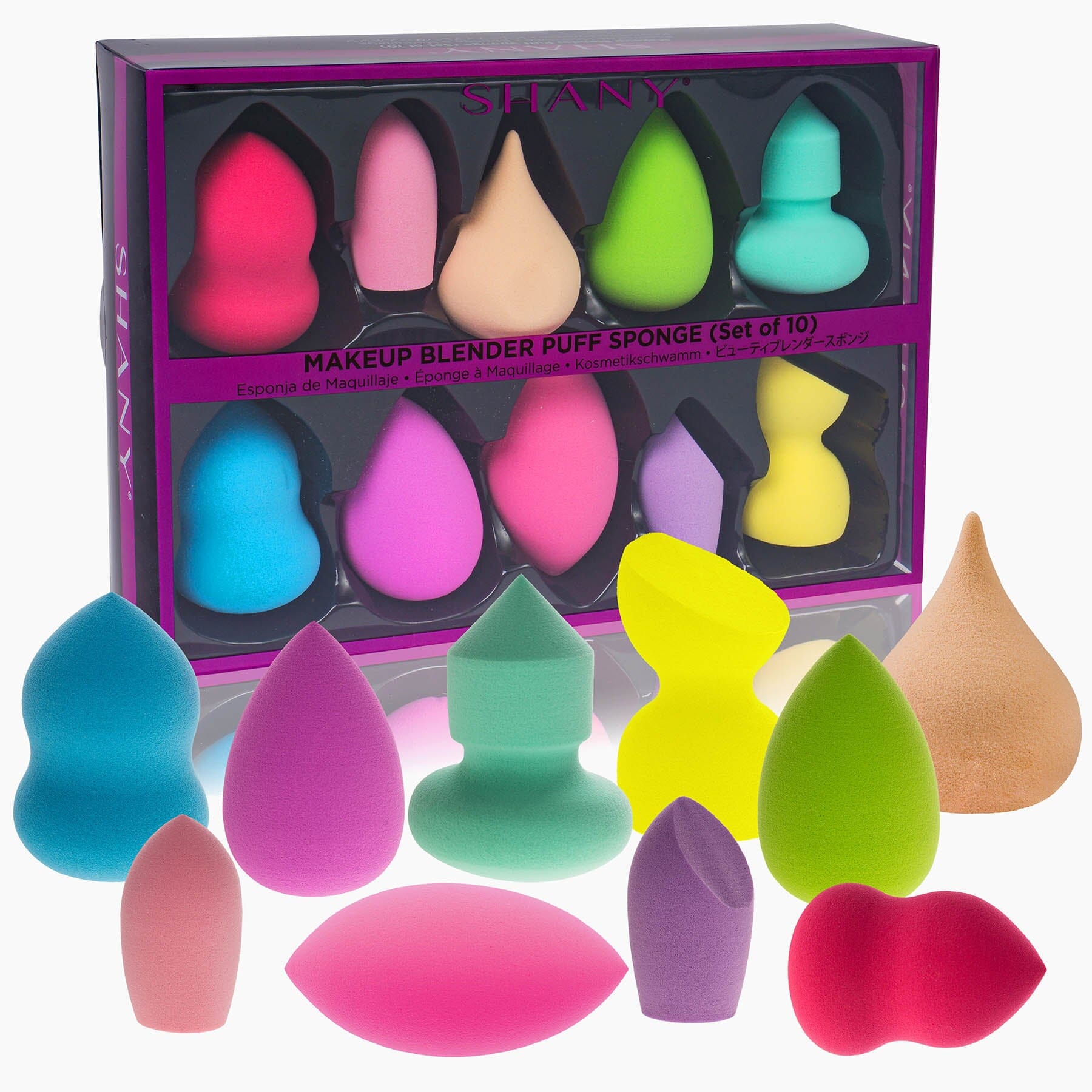 10-Piece Latex-Free Makeup Blender Sponge Set - Soft Beauty Blending Puff for Foundation, Concealer & Powder Application - Perfect for Professional Makeup Artists & Daily Beauty Routine