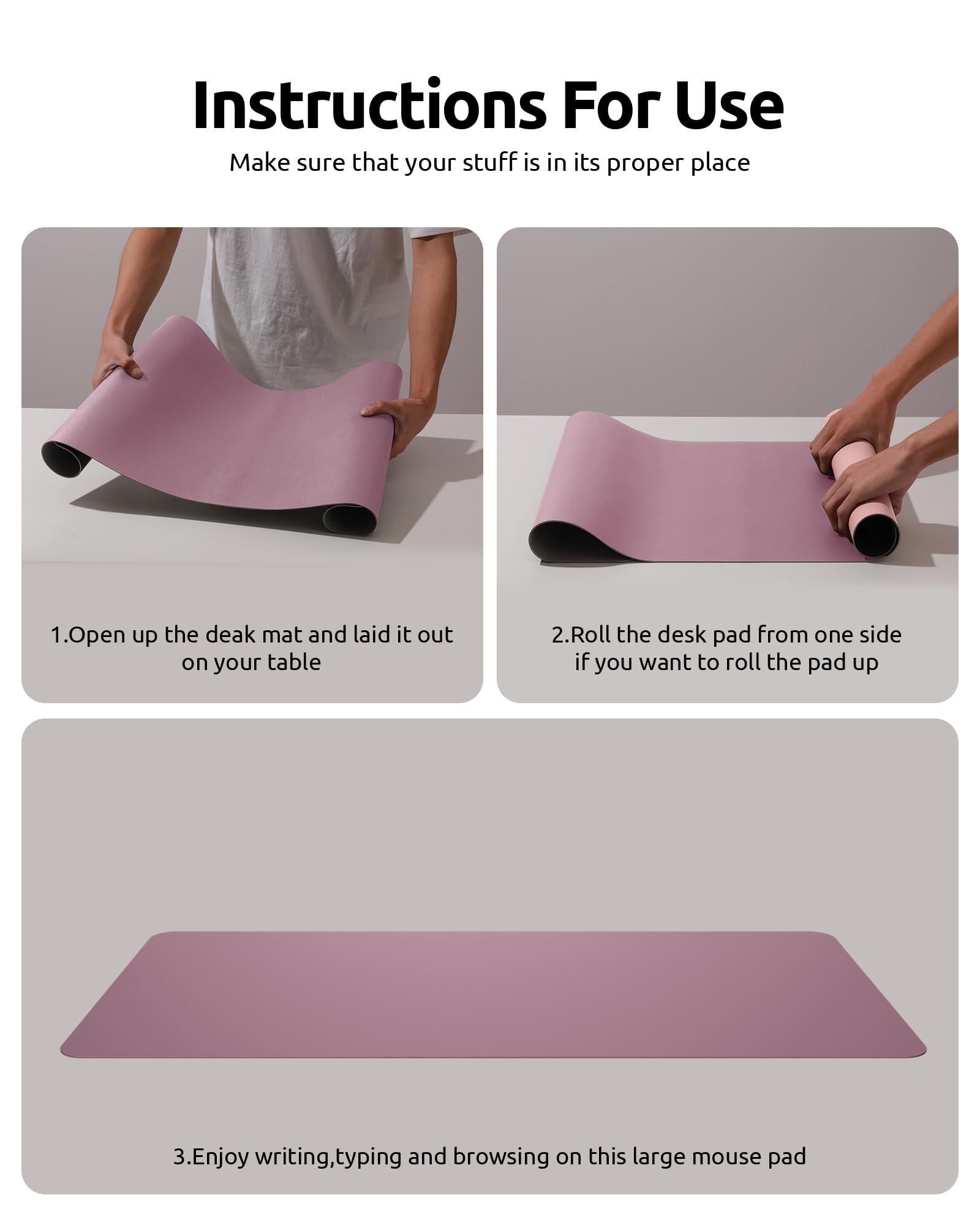 YSAGi Dual-Sided PU Leather Desk Pad - 35.4