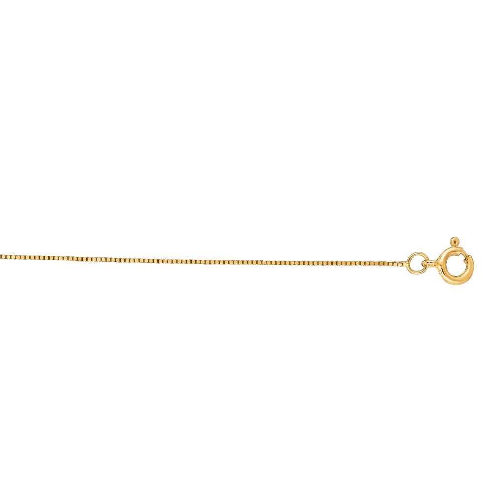 14K Gold 0.40mm Classic Box Chain Necklace for Men & Women - Elegant Everyday Jewelry for Gifts, Anniversaries and Special Occasions