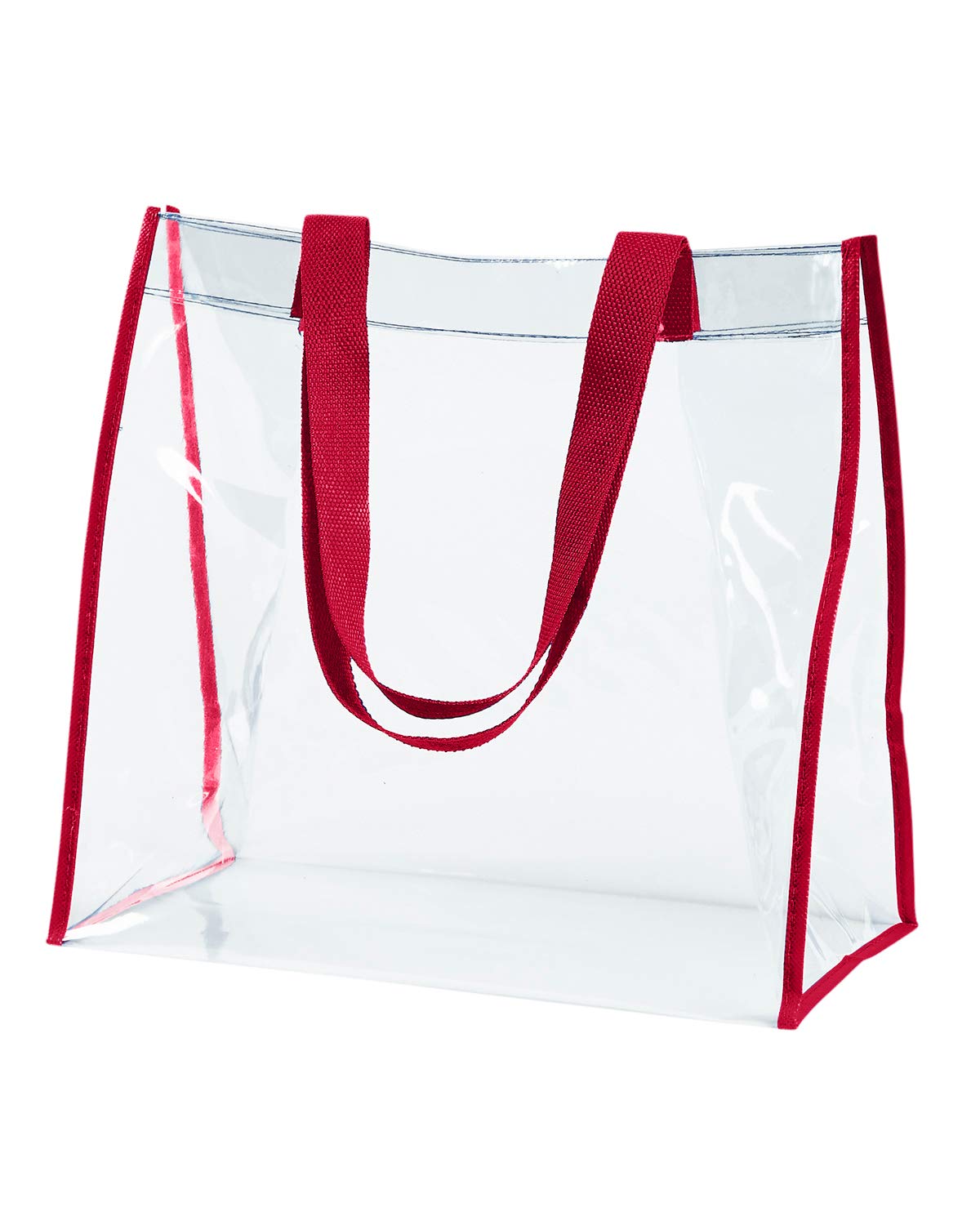 BAGedge Clear PVC Tote Bag - Waterproof, Durable & Lightweight (Red, One Size) - Perfect for Beach, Pool, Gym & Travel Essentials