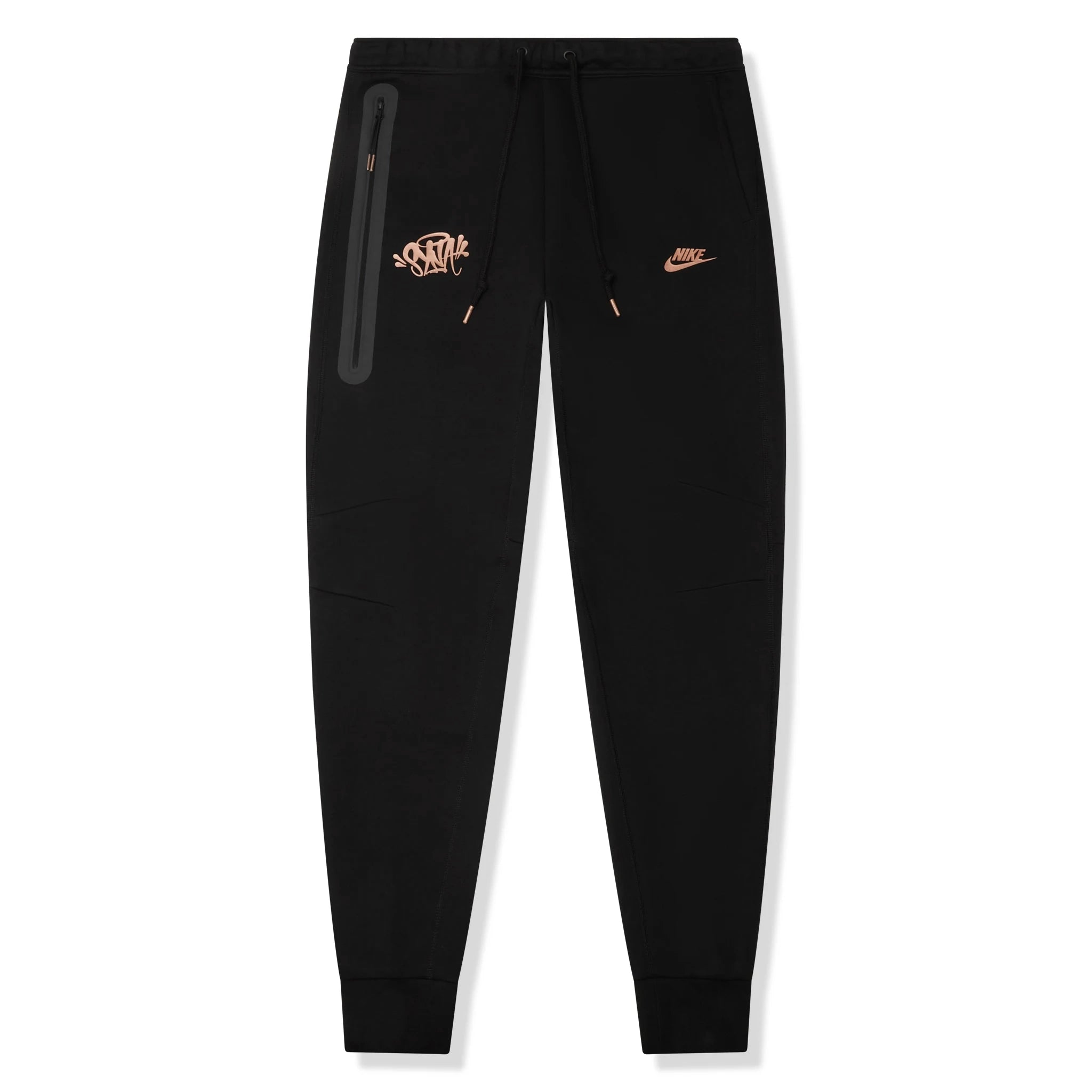 Syna World x Nike Central Cee Tech Fleece Black Sweatpants for Men - Comfortable Joggers with Pockets for Running, Gym & Streetwear Fashion