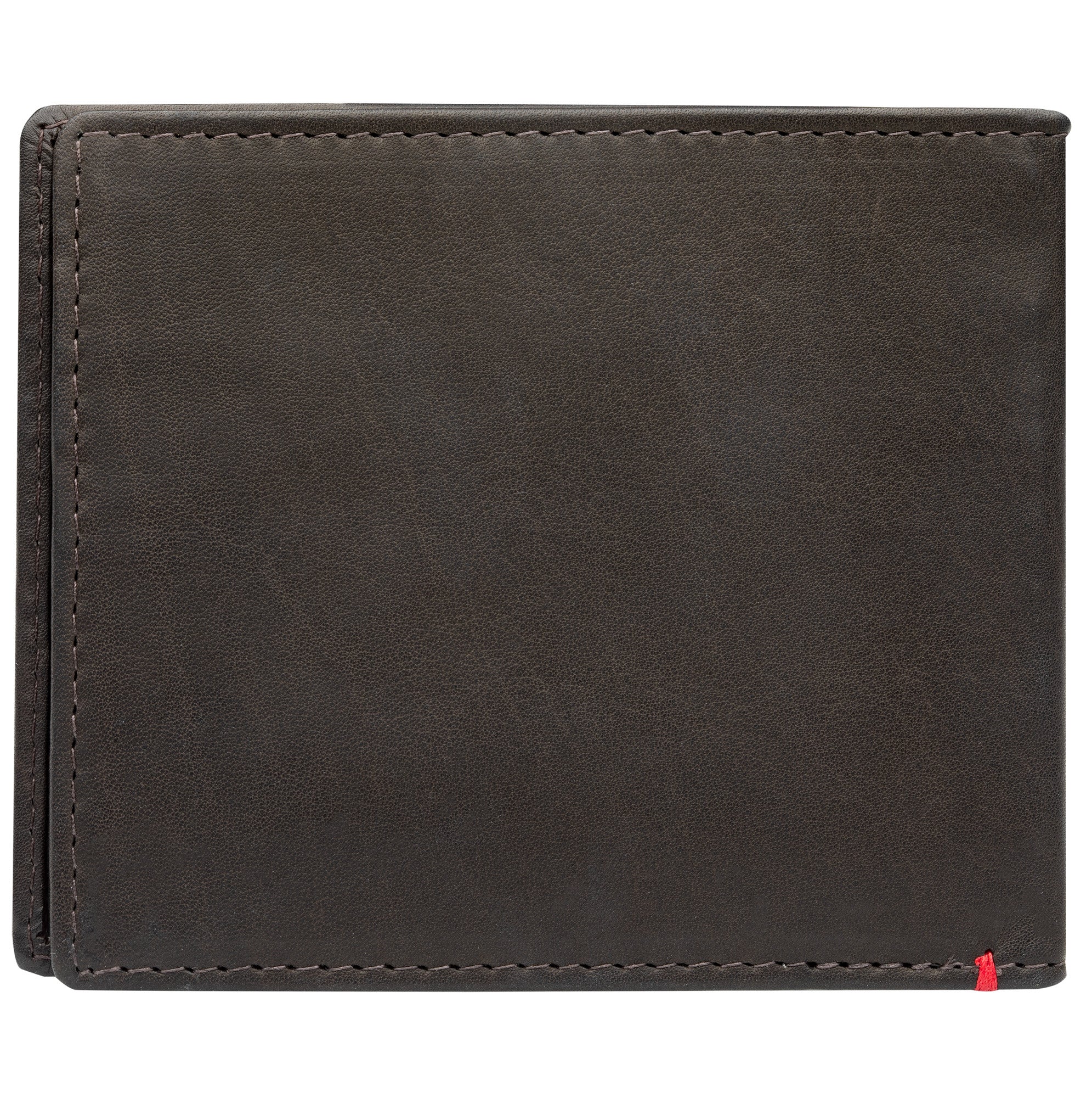 Genuine Mocha Leather Wallet with Cross Wings Metal Plate Design - Stylish & Durable for Men & Women - Perfect for Everyday Use, Travel & Gifts