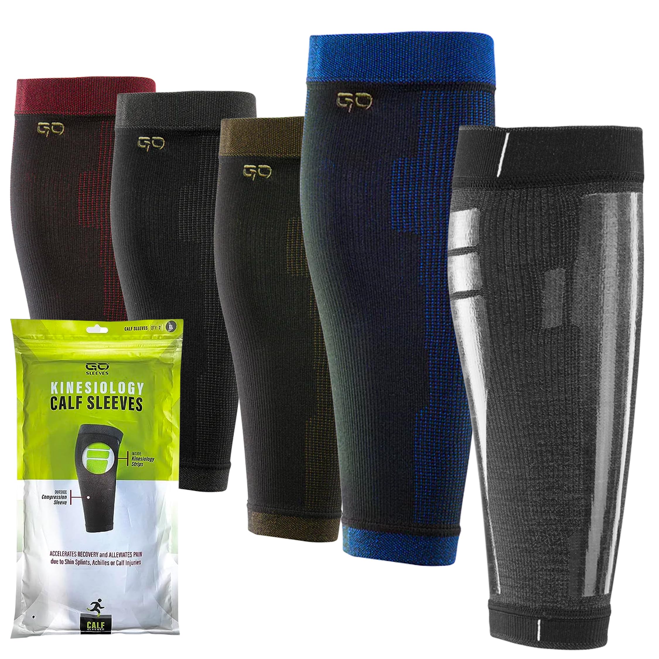Calf Compression Sleeves for Shin Splints & Restless Legs Relief - Medical Grade Support for Running, Sports & Active Lifestyle - Men & Women (Pair) - Perfect for Marathon Training, Gym Workouts & Post-Exercise Recovery