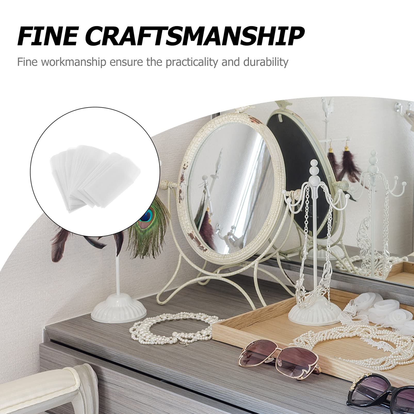 Premium 3x5cm White Parchment Business Envelopes - 50pcs Small Coin & Jewelry Storage Pouches for Stamps, Parts, Mini Items | Perfect for Office, Crafting & Organizing Supplies