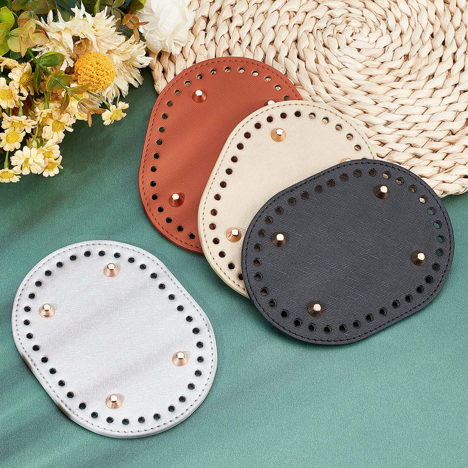 PH PandaHall 4-Piece Crochet Bag Base Set - 5.7