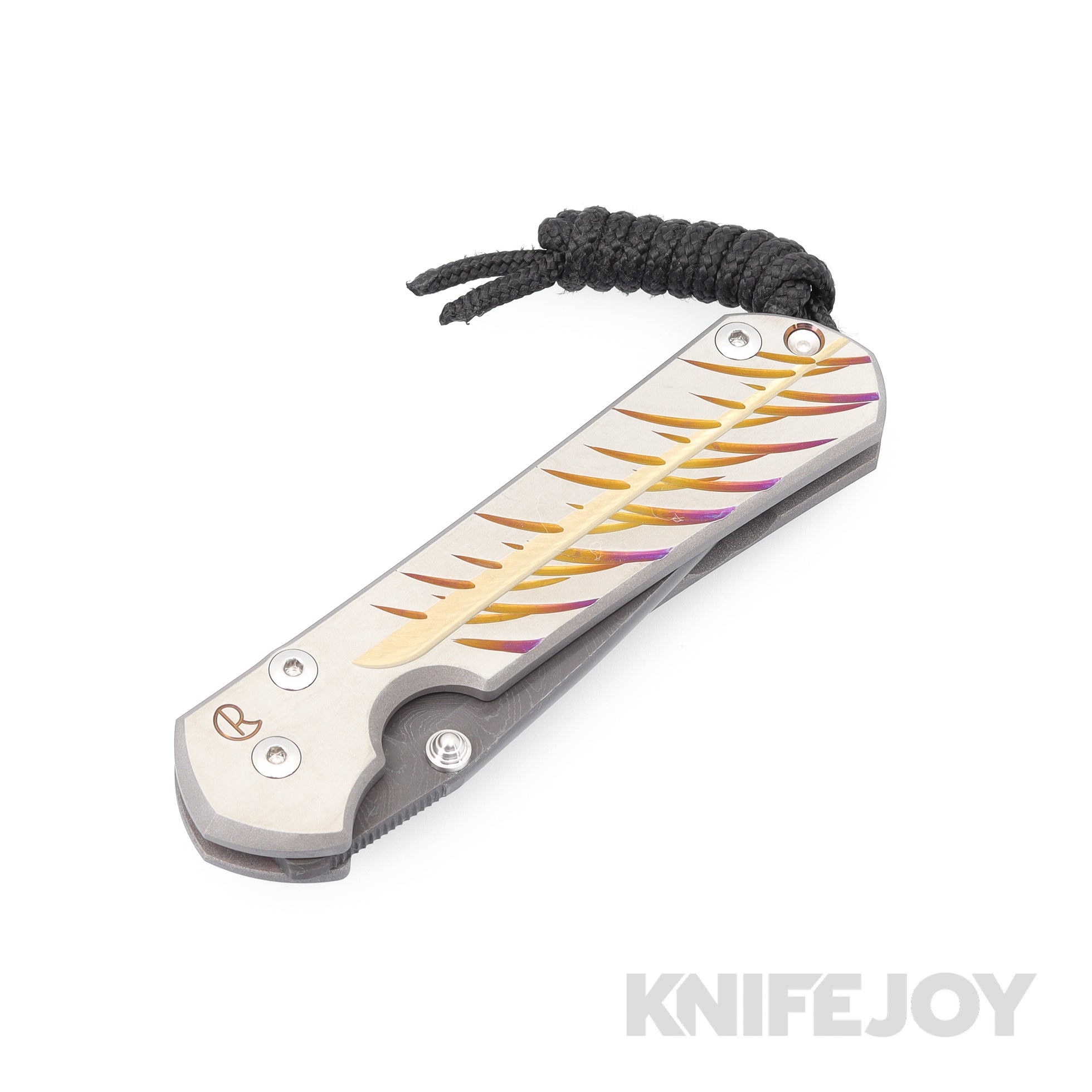 Chris Reeve Small Sebenza 31 Folding Knife - Damascus Steel Drop Point Blade, Boomerang Pattern & Unique Handle Design - Perfect for EDC, Outdoor Adventures & Collectors