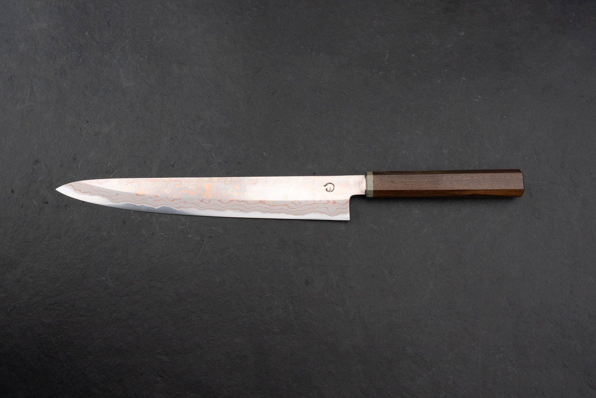 Premium Mutsumi Hinoura V-Toku Rainbow Damascus Sujihiki Knife 270mm - High-End Japanese Chef Knife for Slicing Meat, Fish & Sushi - Perfect for Professional Chefs & Home Cooking Enthusiasts