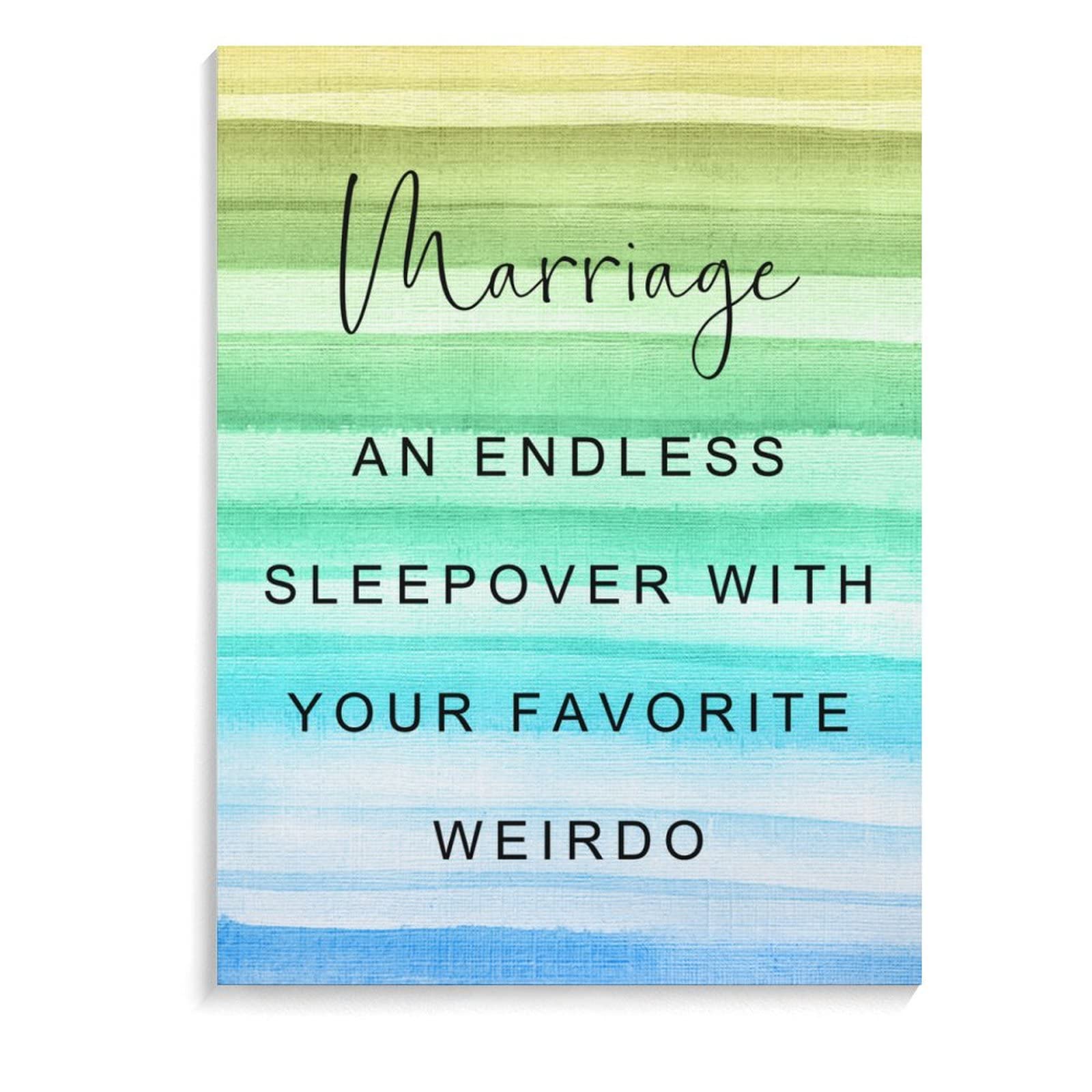 Endless Sleepover Canvas Wall Art - 12x16 Inspirational Home Decor for Couples
