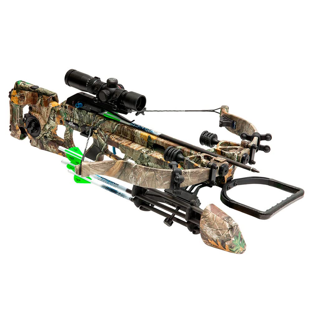 Excalibur Assassin 400 TD Hunting Crossbow - High Accuracy, Adjustable & Durable with 30mm Scope Rings | Includes 4 Proflight 16.5