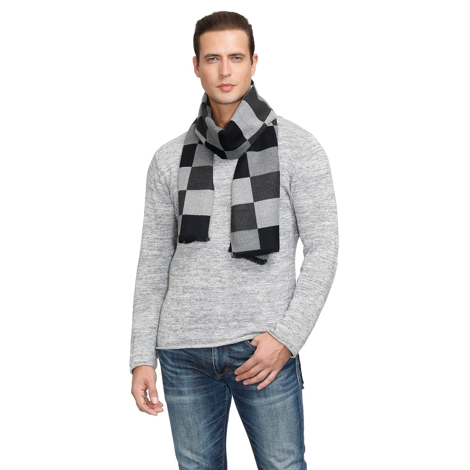 Men's Long Warm Winter Scarf - Soft & Stylish Fashion Scarves for Men & Boys - Perfect Christmas Gift for Cold Weather & Outdoor Activities