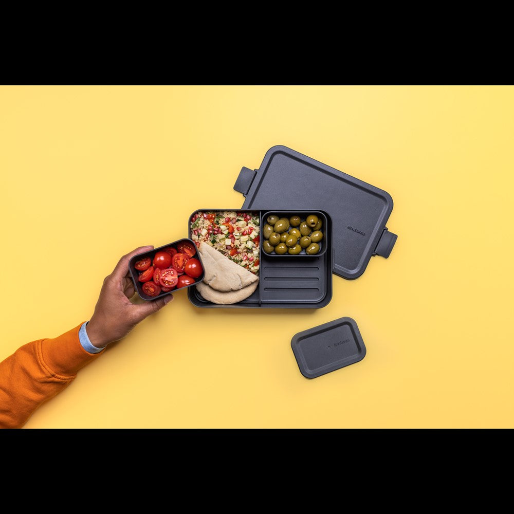 2L Dark Grey Make & Take Lunch Box Bento - Perfect for Office, School & Picnics | Insulated Food Container