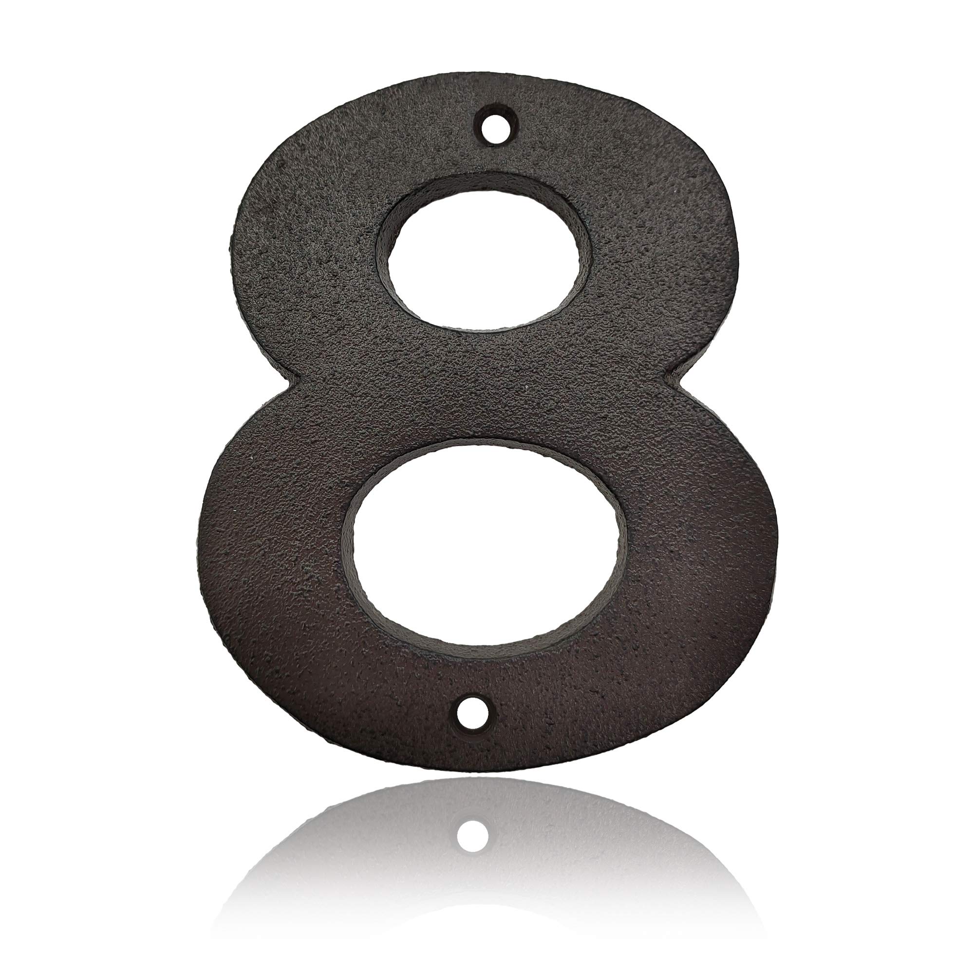 4.9 Inch High Outdoor House Numbers - Durable Home Address & Mailbox Numbers (Number 8) - Perfect for Front Door, Porch, Fence & Curb Appeal
