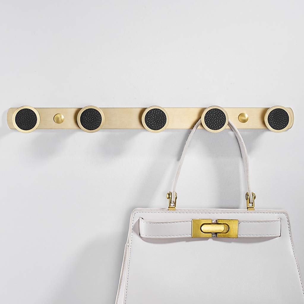 Premium Brass Wall-Mounted Coat Hooks - Heavy Duty Luxury Coat Rack for Living Room & Bedroom - Space Saving Wall Hangers for Jackets, Hats, Bags & Scarves (Perfect for Entryway, Closet & Dressing Room Organization)