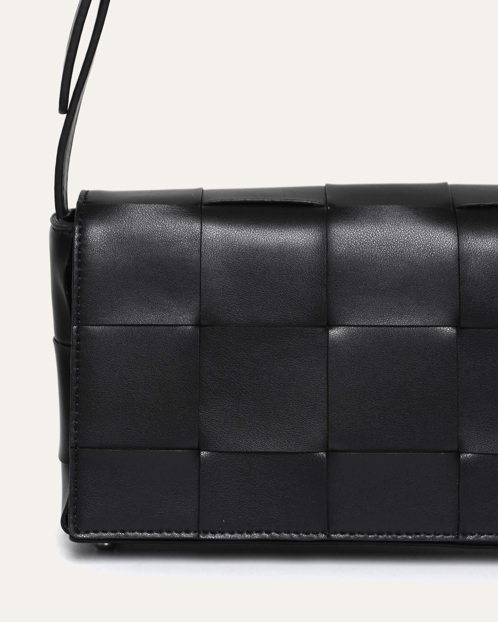 Honey Crossbody Bag for Women - Genuine Black Leather Purse, Small Shoulder Bag for Everyday Use, Travel & Shopping