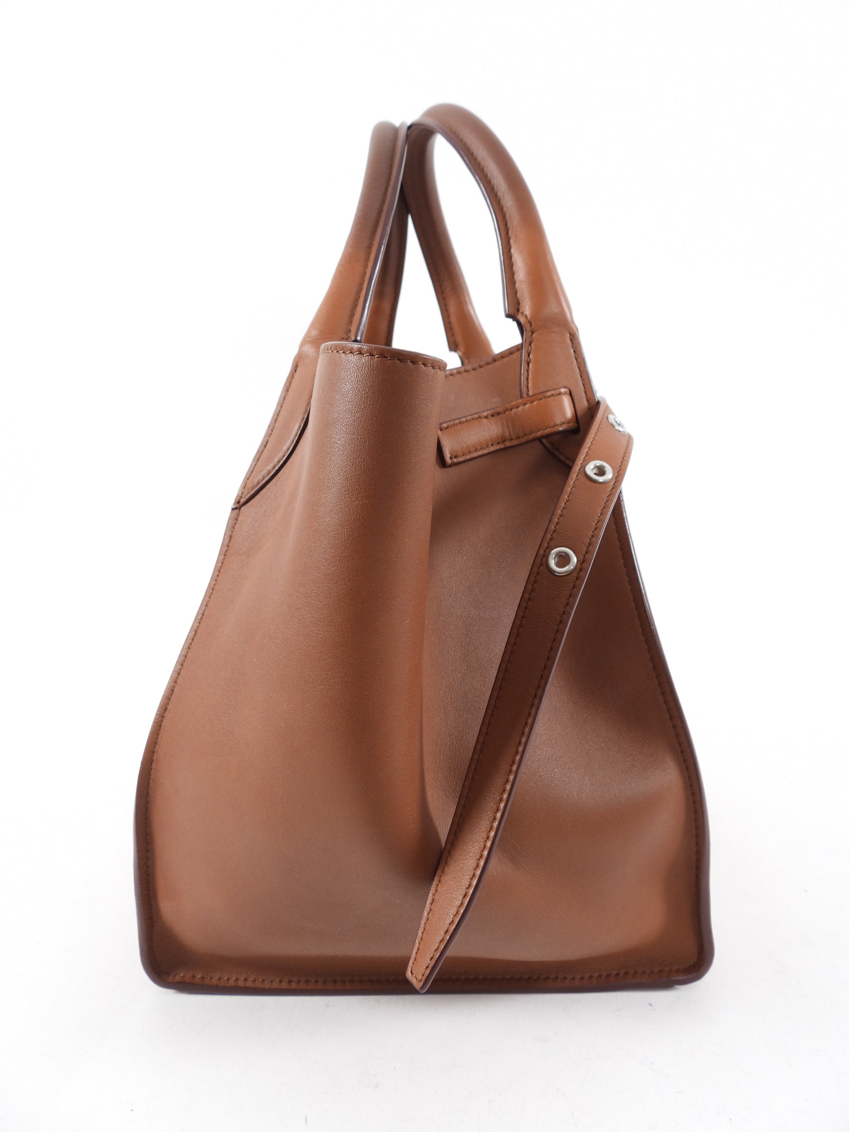 Celine Small Big Bag in Cognac Brown - Two-Way Handbag for Women | Perfect for Work, Travel & Everyday Use