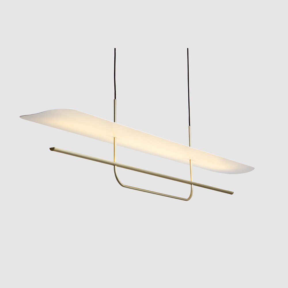 BEN TOVIM DESIGN Reflector Linear Pendant Light - Brushed Anodised Gold Finish | 5 Size Options | Modern Dining Room & Kitchen Lighting