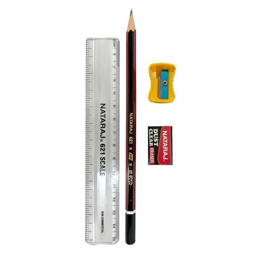 Best of Luck Kit - 4-Piece Stationery Set with Pencil, Sharpener, Eraser & Scale | Portable School & Office Supplies | Perfect Gift for Students & Professionals | Exam & Study Essentials