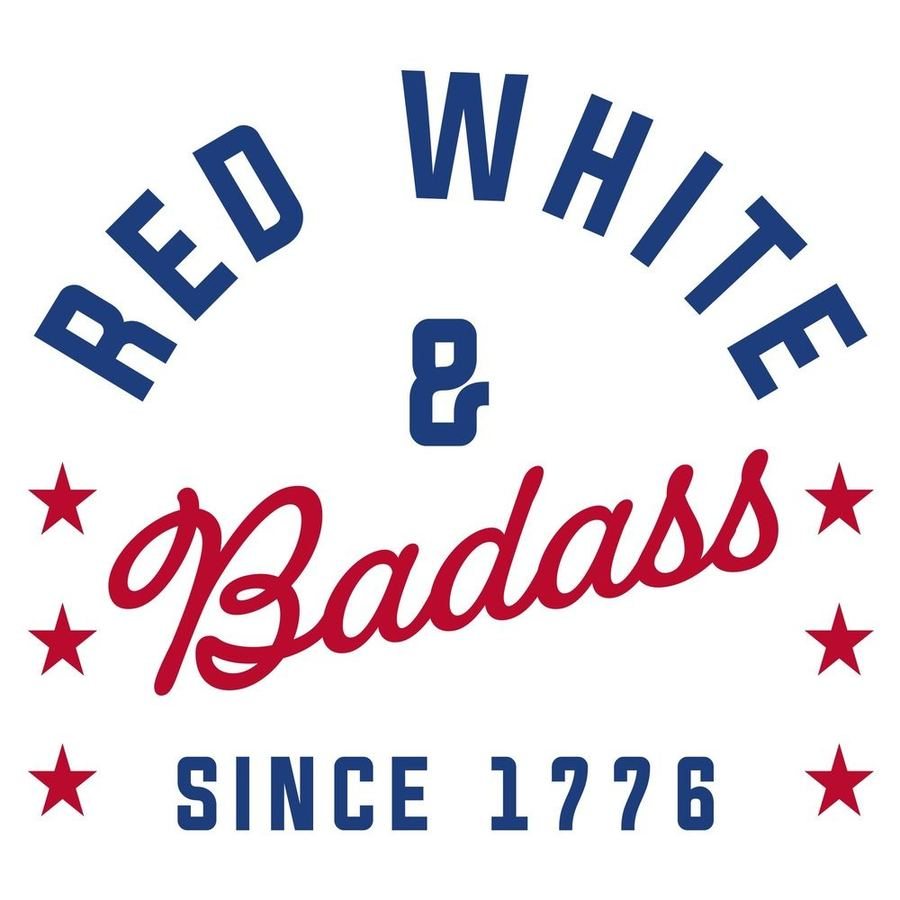 Women's Red White & Badass Boyfriend Fit T-Shirt - Comfortable Casual Tee for Everyday Wear, Gym, and Outings