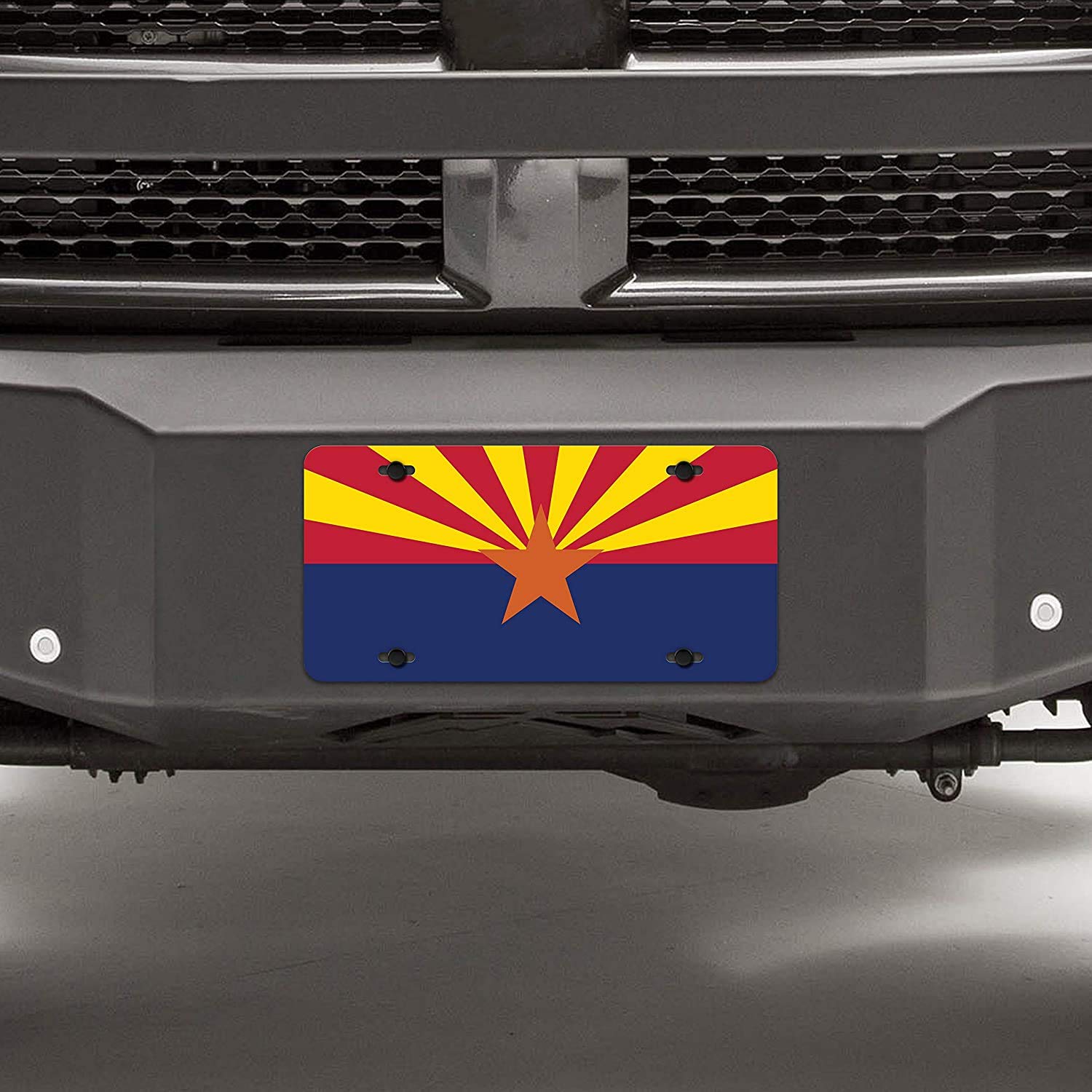 Arizona State Flag Metal License Plate - 6x12 Inch Universal Vanity Plate for Cars, Trucks & Trailers - Durable Novelty Auto Tag (AM008) - Perfect for Road Trips, Tailgating & State Pride Display