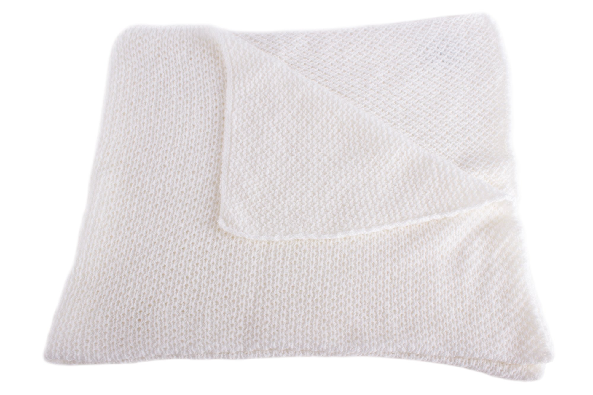 Premium 100% Cashmere Baby Blanket - Ultra Soft Unisex White Blanket - Handmade in Scotland by Love Cashmere - Perfect for Newborns, Nursery & Gift Giving