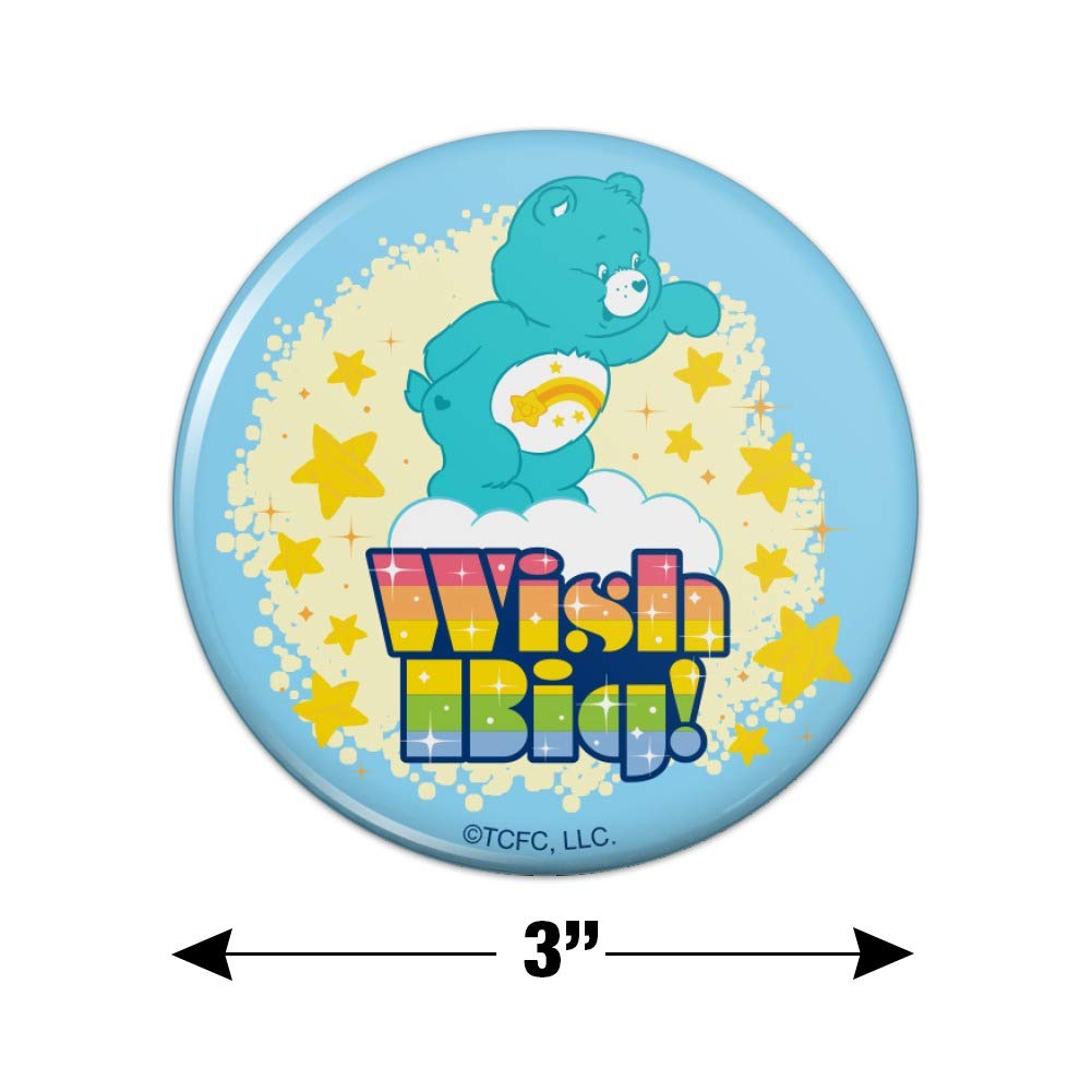 Care Bears Wish Big Refrigerator Magnet - Fun Kitchen Decor for Kids, Lockers & Office Use - Adorable Cartoon Character Button Magnet for Fridge, Whiteboard & Metal Surfaces
