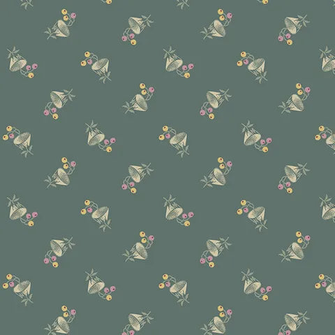 Edyta Sitar English Garden Andover A797T Bachelor Button Fabric - Perfect for Quilting, Home Decor & DIY Craft Projects