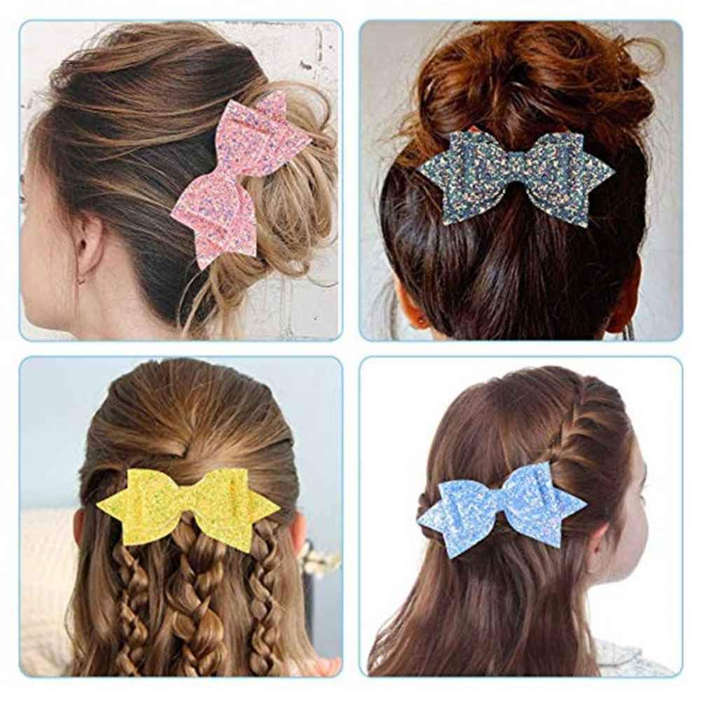 DCUTERQ Glitter Alligator Hair Clips for Baby Girls - Cute Barrettes & Hair Bows for Toddlers & Kids - Perfect for Parties, Photos & Daily Hair Accessories