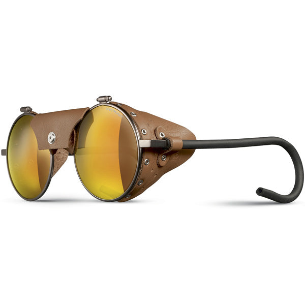Julbo Vermont Classic Brass Fawn Polarized Sunglasses for Men & Women - UV Protection, Vintage Style, Outdoor Activities, Hiking, Driving, Beach