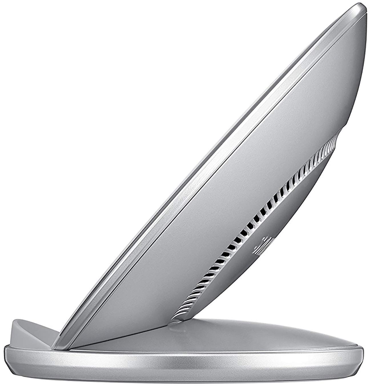 Samsung Qi Certified Fast Wireless Charger Pad & Stand - 15W Fast Charging for iPhone 15/14/13, Galaxy S23/S22 - Adjustable Stand for Desk, Nightstand & Office Use - Silver