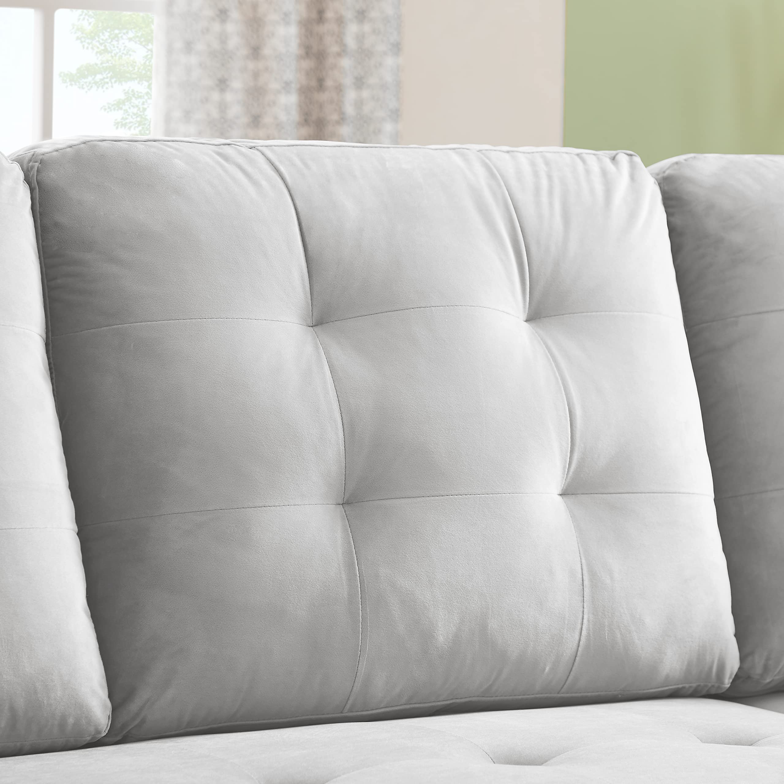 Yoglad Convertible L-Shaped Sectional Sofa Bed with Storage - 86
