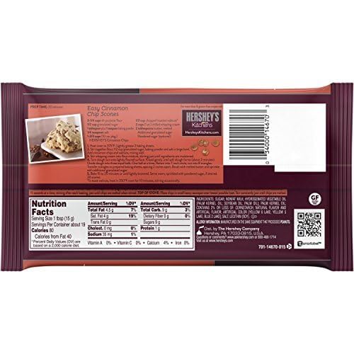 Hershey's Cinnamon Baking Chips - 10 oz Bags (Pack of 4) - Premium Baking Ingredients for Cookies, Muffins & Desserts - Perfect for Holiday Baking, Gift Giving & Everyday Snacking - Great for Christmas, Thanksgiving & Family Gatherings