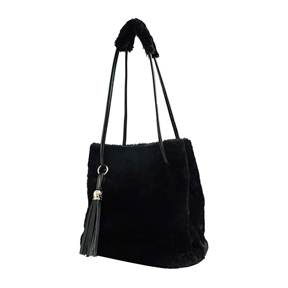 Amosfun Elegant Single Shoulder Bag for Women - Fashionable Plush Storage Pouch - Perfect for Work, Travel, and Evening Outings