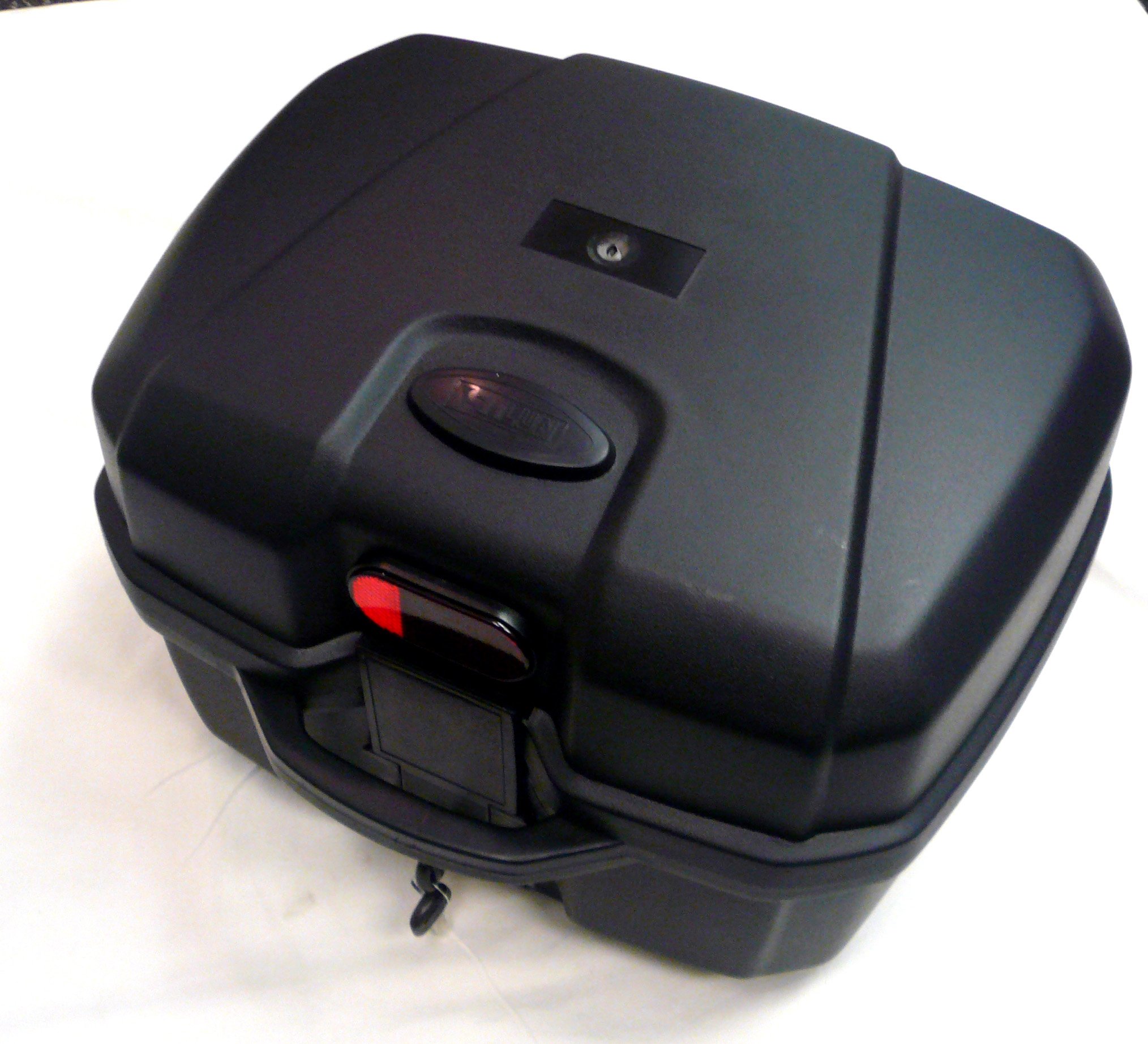 Emgo 72-32440 Motorcycle Travel Trunk - Waterproof Luggage Storage for Harley, Honda, Suzuki & More - Perfect for Road Trips & Commuting