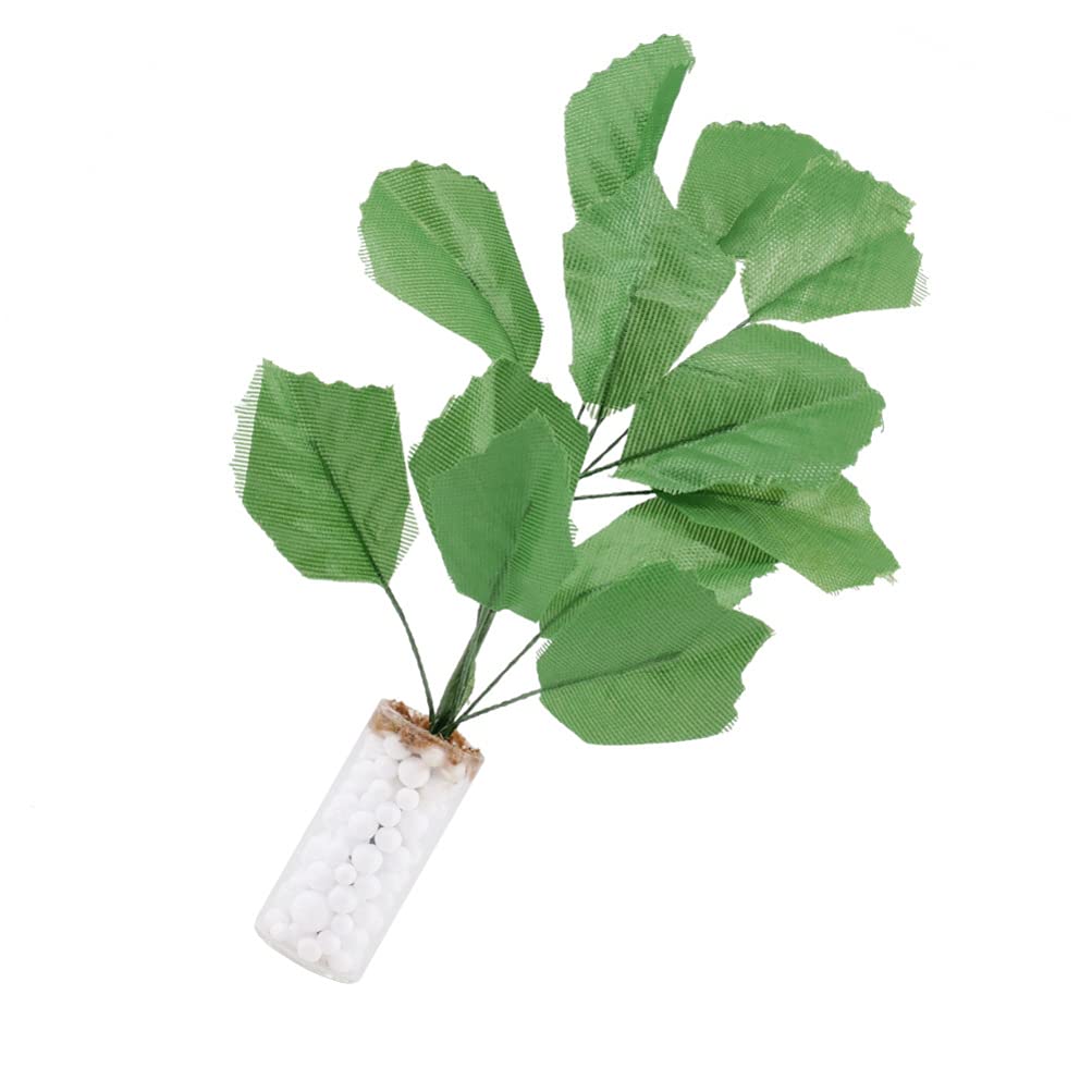 Mini Artificial Bonsai Plants - 1:12 Scale Tiny Fake Greenery for DIY Crafts, Miniature Potted Flower Models, Moss Micro Landscape Decor | Perfect for Home Office Desk, Fairy Gardens & Terrarium Displays