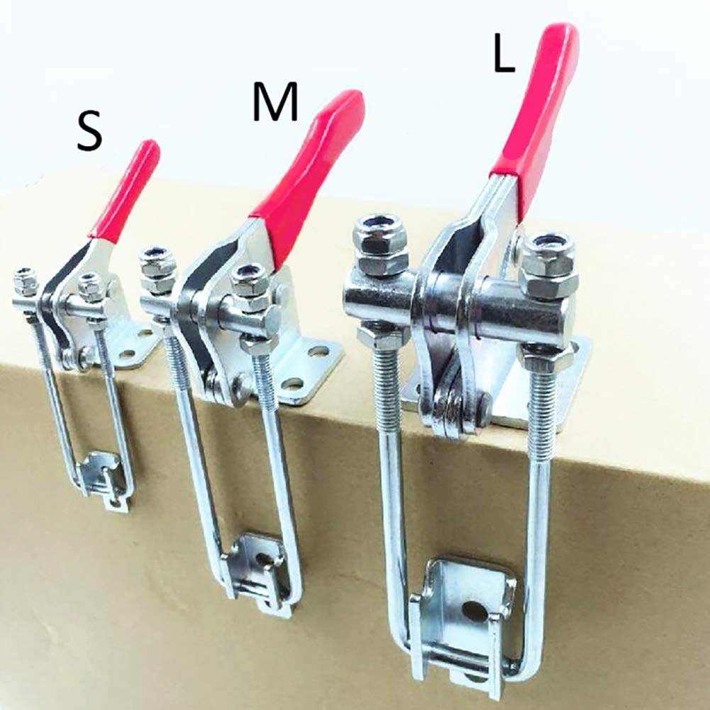 90 Degree Mechanical Lock - Heavy Duty Iron Quick Release Toggle Clamp with Secure Latch for Woodworking, Metalworking, and DIY Projects - Perfect for Jigs, Fixtures, and Workholding Applications
