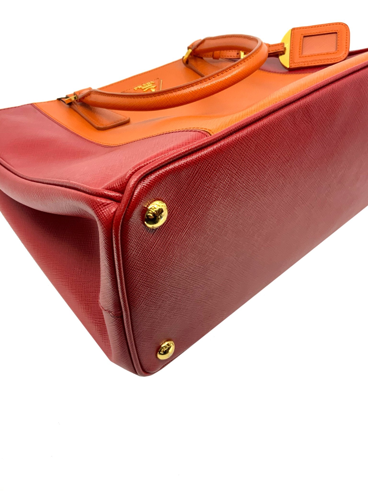 Prada Saffiano Leather Double Zip Tote Bag for Women - Luxury Designer Handbag with Two Compartments | Perfect for Work, Travel & Everyday Use
