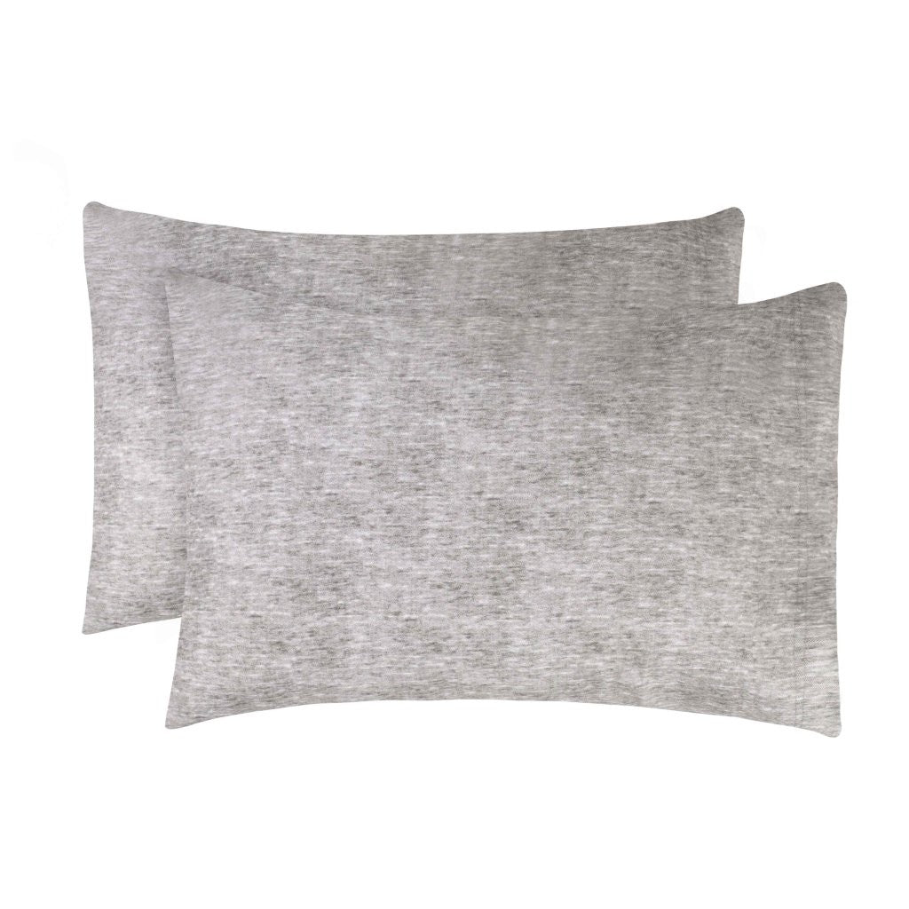 Premium Melange Flannel Cotton Two-Toned Brushed Pillowcase Set of 2 - Soft & Cozy Bedding for Winter Nights - Perfect for Home, Hotel, and Gift Giving