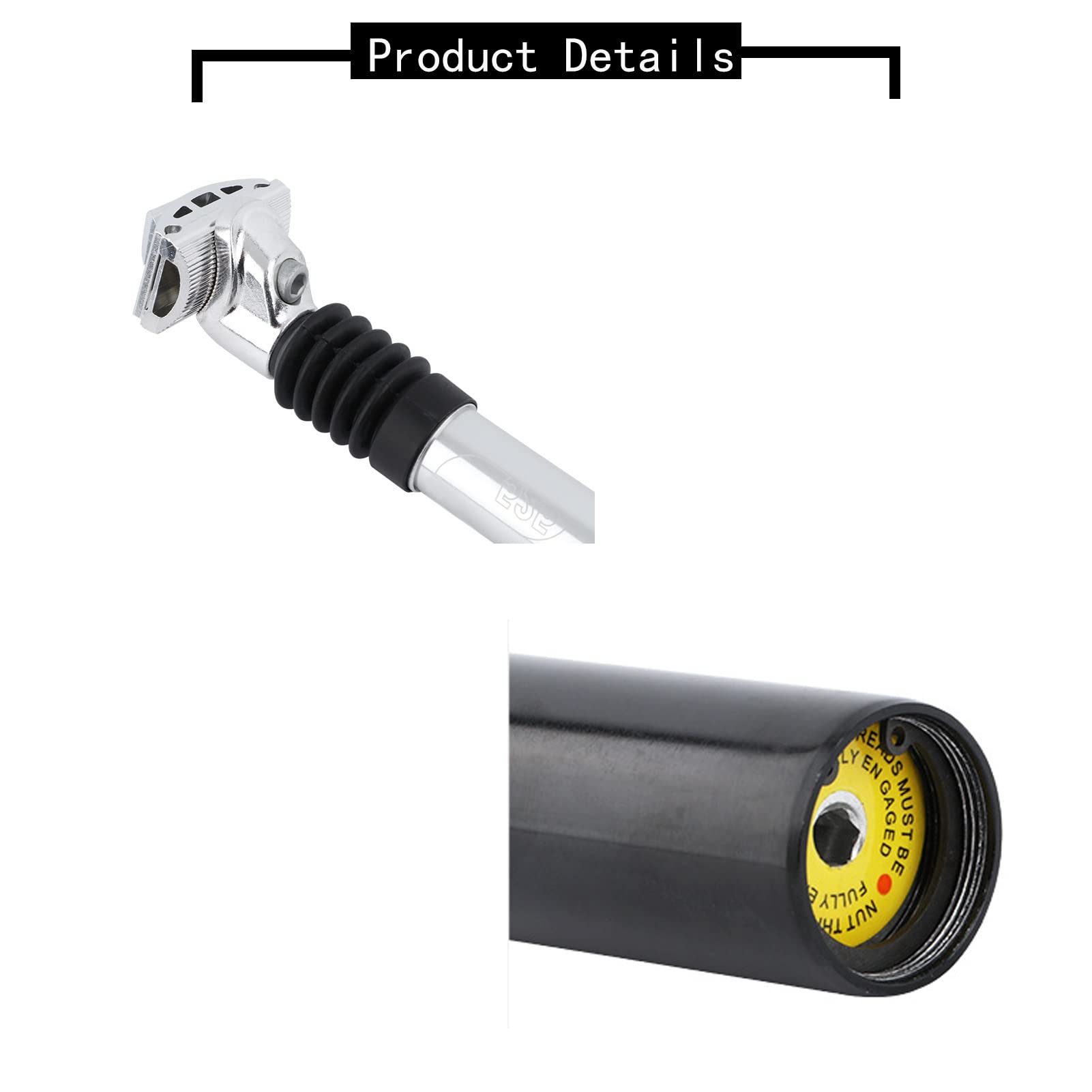 Premium Bike Seat Post - 350mm Length, 27.2mm/31.6mm Diameter - Lightweight Aluminum Alloy for Road & Mountain Bicycles - Durable Black Finish - Perfect for Commuting, Racing & Off-Road Cycling Adventures