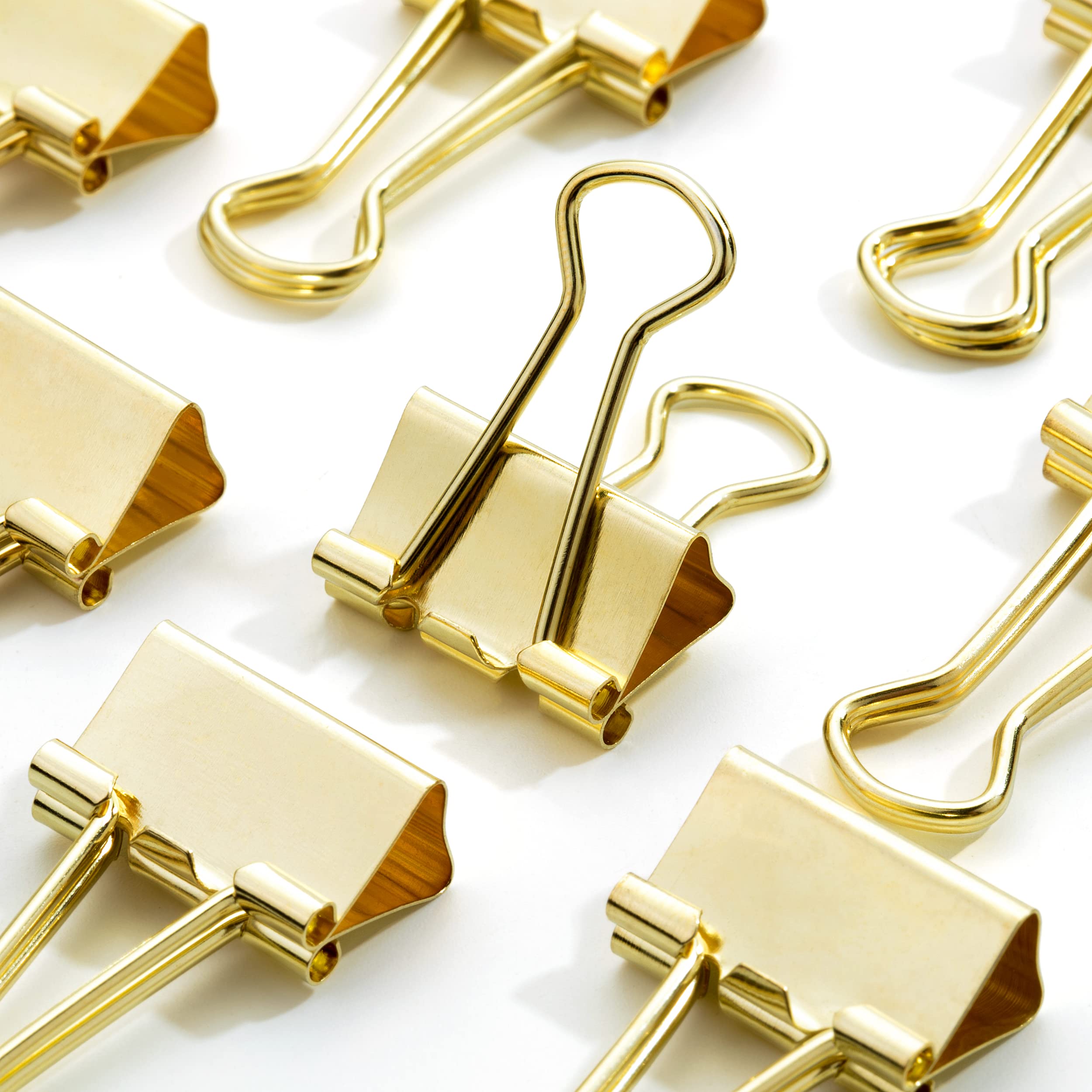 Mr. Pen Small Binder Clips 50-Pack, 0.75 Inch Gold Mini Paper Clips for Office Documents, School Projects, Crafting & Organizing - Micro Binder Clips for Files, Photos, Notes & Bulletin Boards